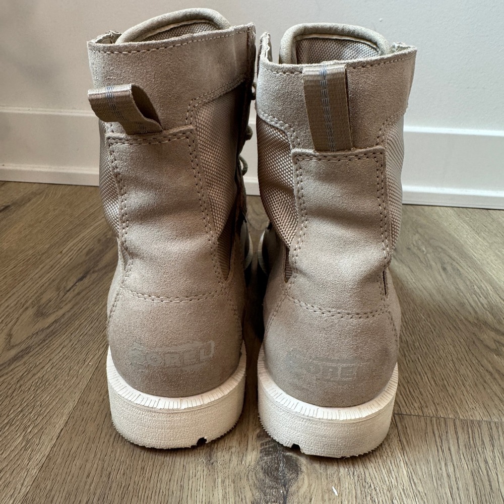 Sorel Hi-Line Lace Up Leather Boots Boot Women's 9 Waterproof Tan Ceramic Chalk - Picture 6 of 9